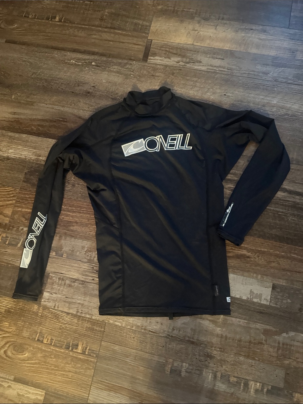 O'Neill Black Long-Sleeve Logo Rash Guard